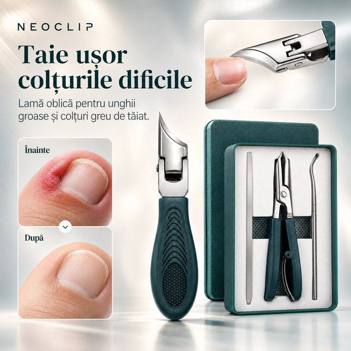NeoClip - Set Profesional pentru Unghii Dure și Colțuri