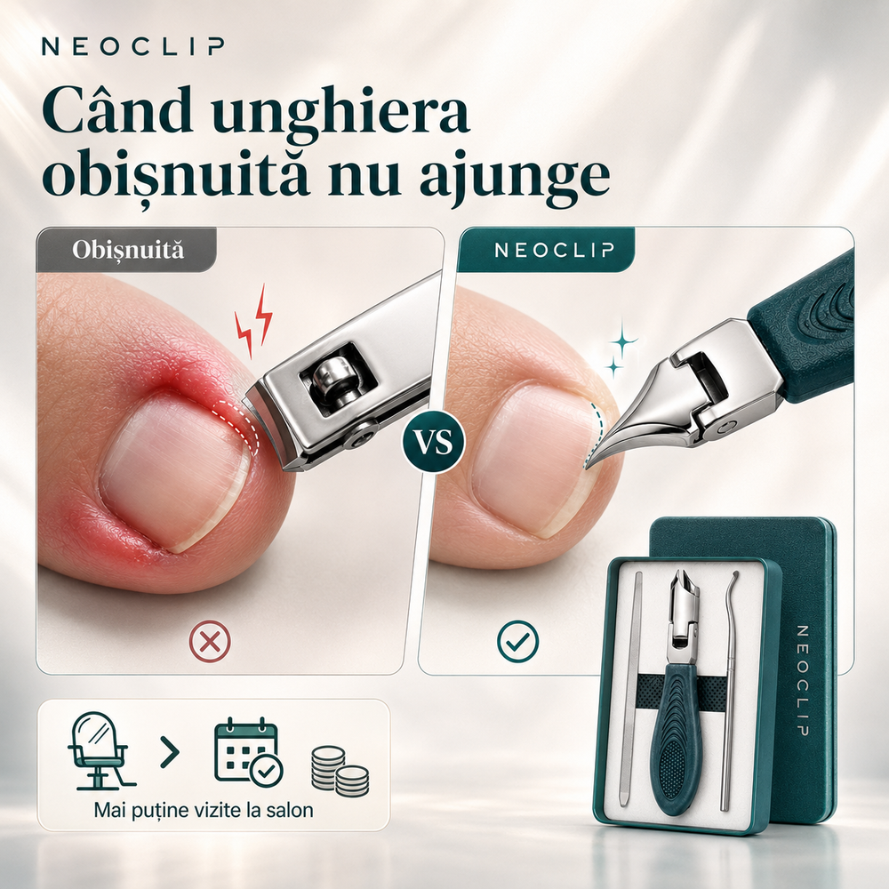 NeoClip - Set Profesional pentru Unghii Dure și Colțuri